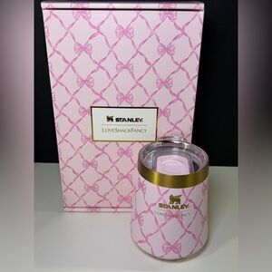 Stanley x LoveShackFancy Baby Bow Peppermint Pink Reserve Wine Tumbler BNIB
